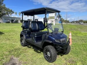 2025 Evolution D5 Maverick 4 Mediterranean Blue | Forward-Facing Cart