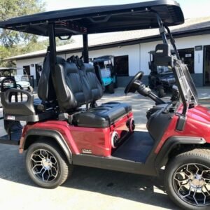 2025 Evolution D5 Ranger 2+2 Plus Flamenco Red | Cart with CarPlay