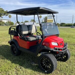 2026 Club Car Onward Lifted 4-Passenger Gas Golf Cart | Rally Red | All-Day Range & Power!